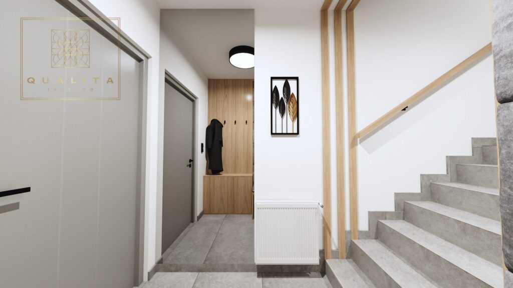 Qualita_Interno_ nowoczesne lamele na klatce schodowej