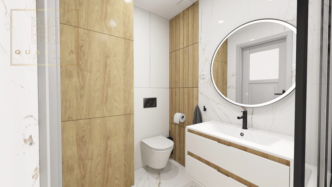 Qualita Interno Jak zaprojektować małą łazienkę z pralką i wanną
