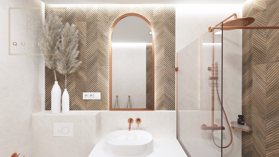 Qualita Interno projekty wąskich i długich łazienek online
